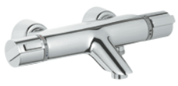 Grohtherm 2000 : Thermostatic bath/shower mixer 1/2"