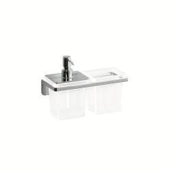 LB3 ACCESSORIES : Combined soap dispenser and glass, wall mounted