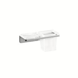 LB3 ACCESSORIES : Combined soap dish and glass holder, wall mounted